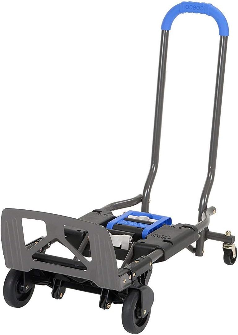 COSCO Chariot Charge 135kg Multi-Position Pliant Transport Diable (Bleu)