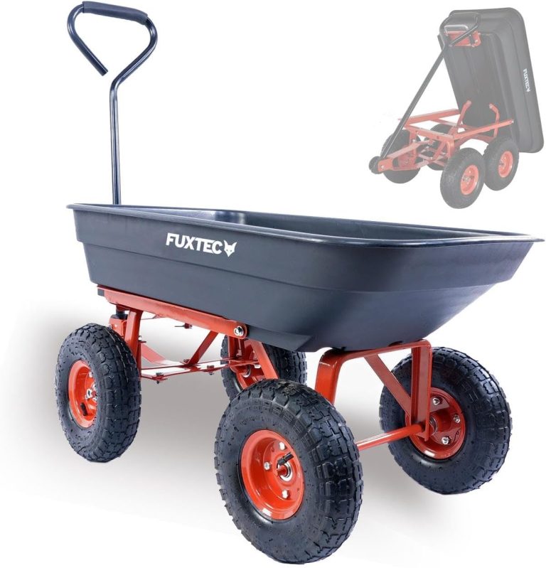 Chariot à Benne basculante FUXTEC FX-KW2175 Charge utile Max. 300 kg, Charge basculée Max. 150 kg