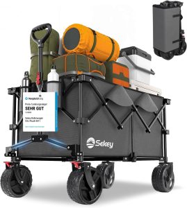 Sekey XXL Plus Chariot de Jardin Pliable 200L 150KG