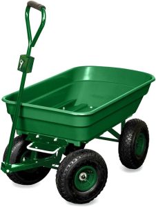 TERRE JARDIN Brouette 4 Roues Gonflables 120 kg