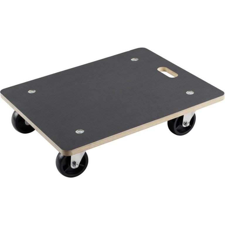 Metafranc Chariot 822020 à roulettes - Plaque sérigraphiée - 590 x 490 mm - 400 kg - Matériel de manutention de marchandises - PVC noir et brun