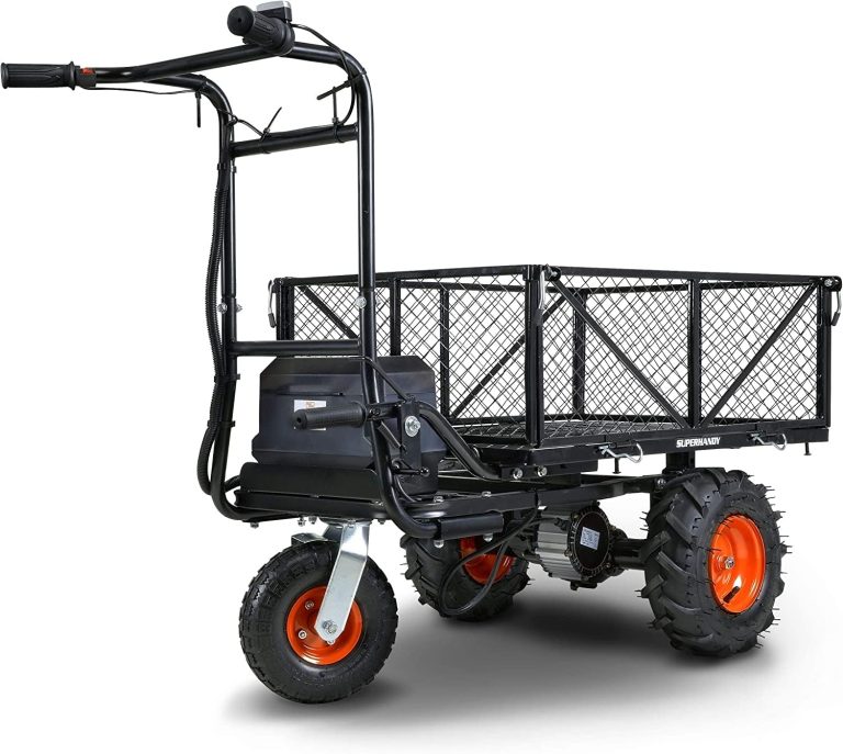SuperHandy Brouette Electrique 48 V, Charge 230 kg, Traction 460 kg