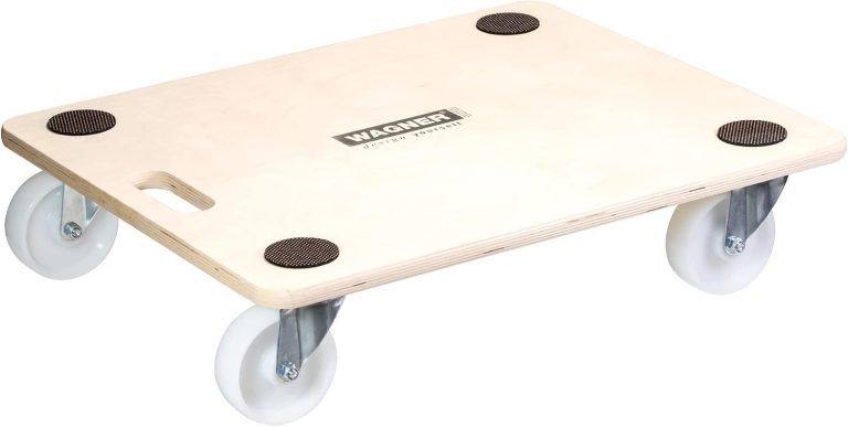 Wagner Chariot de Transport MM 1086 I 60 x 50 x 13,5 cm - Charge 400 kg - pour Objets encombrants, équipements et Meubles I Patins antidérapants I certifié FSC® - 20108601